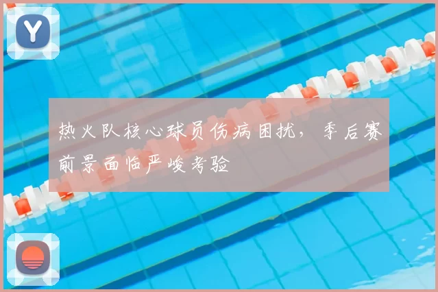 热火队核心球员伤病困扰，季后赛前景面临严峻考验